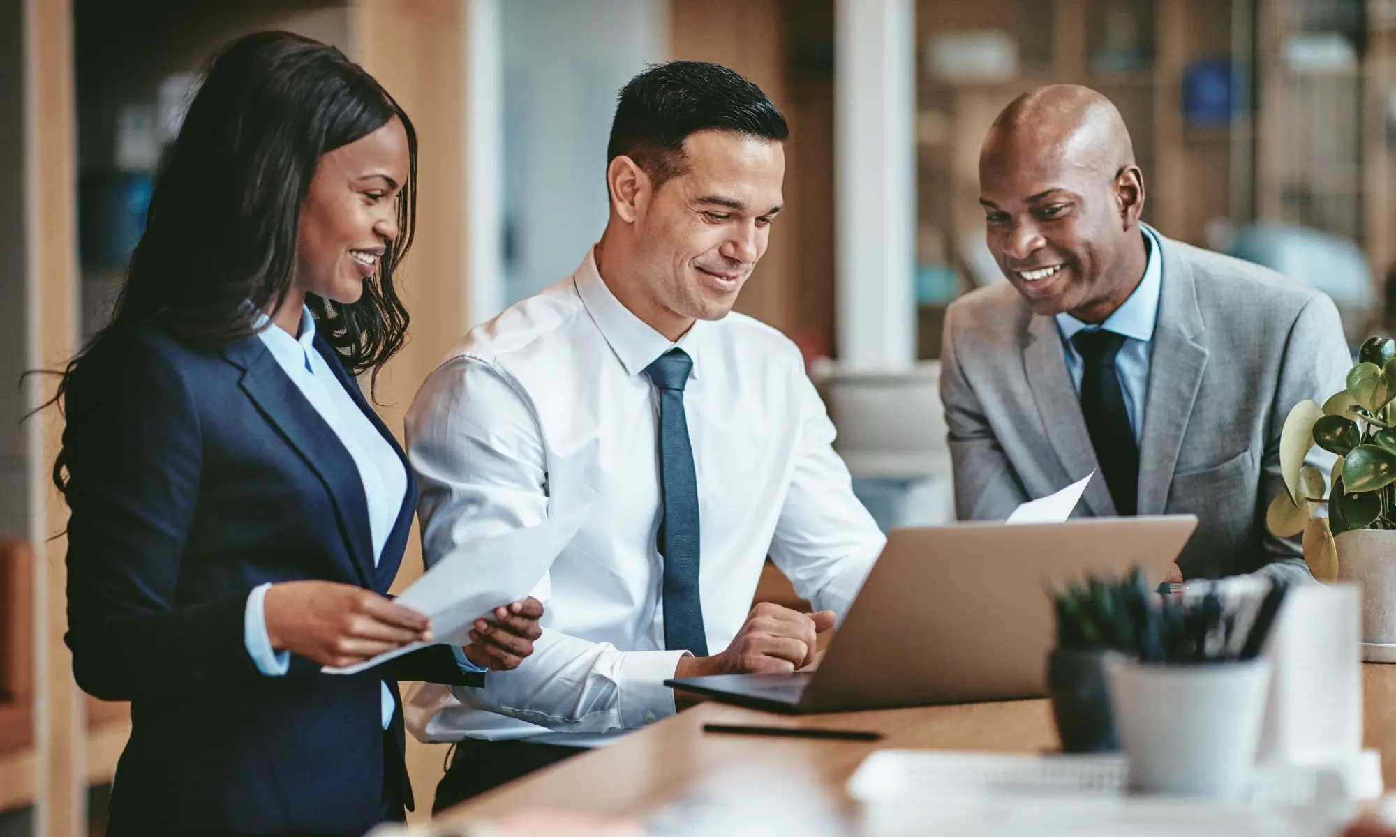 Business leaders in a meeting