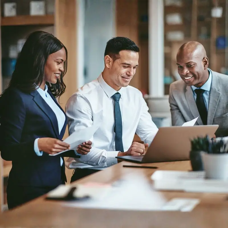 Business leaders having a meeting