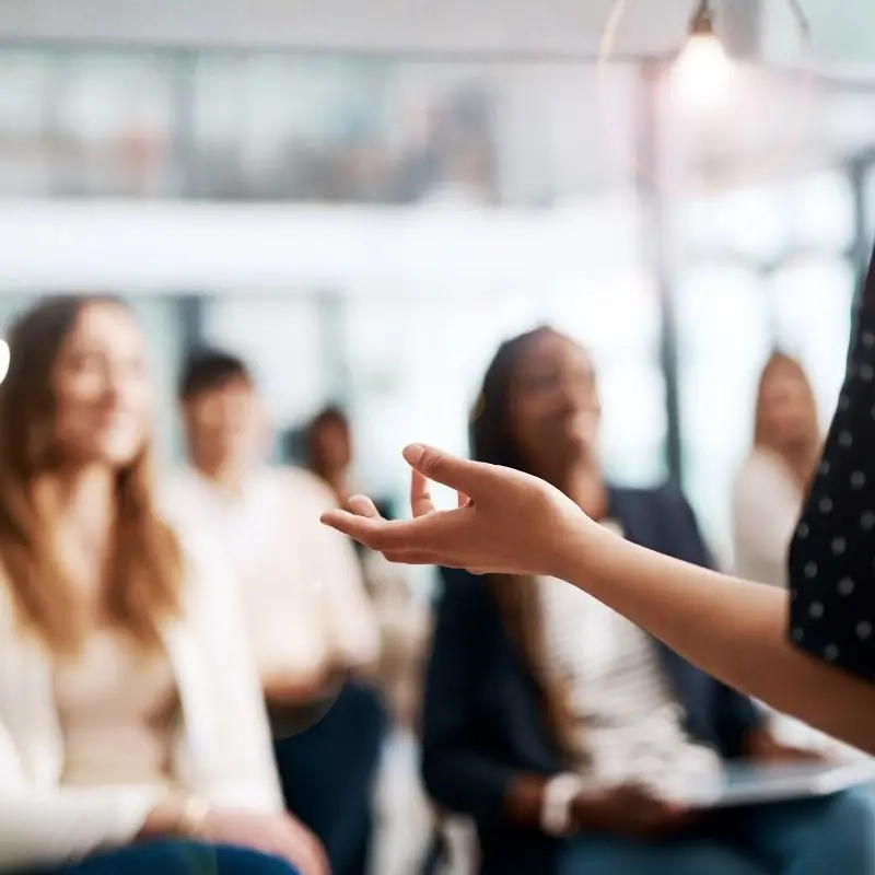 Speaker giving a talk